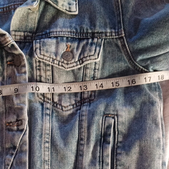 Free People Light Blue/ Acid Denim Jacket Size Small - Picture 5 of 7